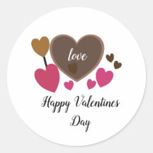 Valentines Hearts und Liebe Round Sticker