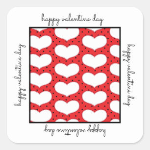 Valentines Hearts und Polka Dots Sticker