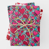 Valentine's Hearts x 3 Blätter (Beispiel)