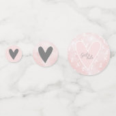 Valentine's Hearts x und o Konfetti (Vorderseiten)