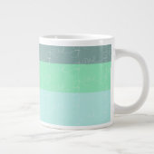 Valentines Herz Hand Gezeichnet Liebe Blue Green Jumbo-Tasse (Rechts)