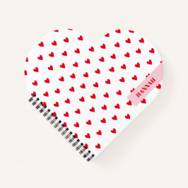 Valentines Herz Retro Notizblock
