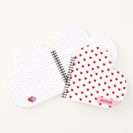 Valentines Herz Retro Notizblock