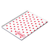 Valentines Herz Retro Themed Notizblock (Linke Seite)