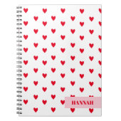 Valentines Herz Retro Themed Notizblock (Vorderseite)