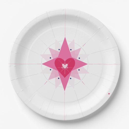 Valentines Hochzeitsbild Pappteller