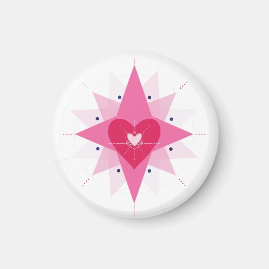 Valentines Hochzeitsmagnet Magnet (Vorne)