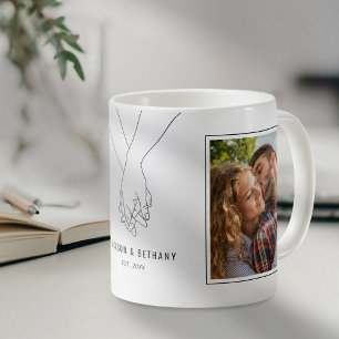 Valentines Holding Hands-Foto Kaffeetasse