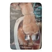 Valentine's Humor Cats Photo Text Badematte (Vorderseite Vertikal)