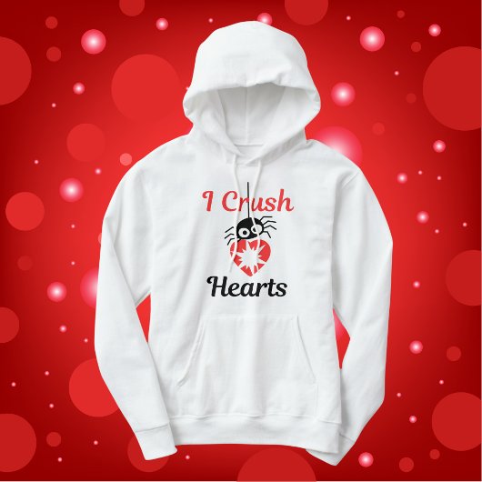 Valentine's I Crush Hearts niedliche Spinne | Hoodie