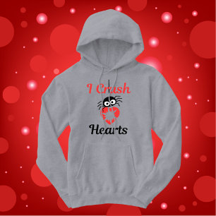 Valentine's I Crush Hearts niedliche Spinne Hoodie