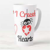 Valentine's I Crush Hearts niedliche Spinne | Milchtasse (Rechte Ecke)