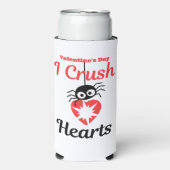 Valentine's I Crush Hearts niedliche Spinne | Selters Dosenkühler (Seltzer Vorderseite)