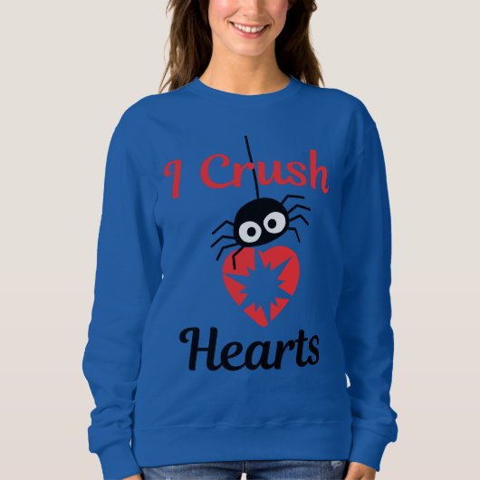 Valentine's I Crush Hearts niedliche Spinne | Sweatshirt (Vorderseite)