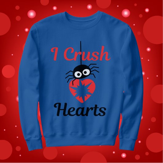 Valentine's I Crush Hearts niedliche Spinne | Sweatshirt
