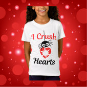 Valentine's I Crush Hearts niedliche Spinne | T-Shirt