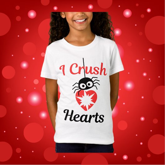Valentine's I Crush Hearts niedliche Spinne | T-Shirt