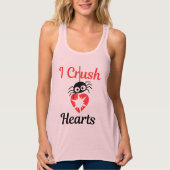 Valentine's I Crush Hearts niedliche Spinne | Tank Top (Vorderseite)