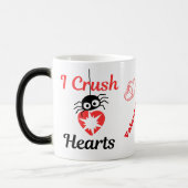 Valentine's I Crush Hearts niedliche Spinne | Verwandlungstasse (Links)