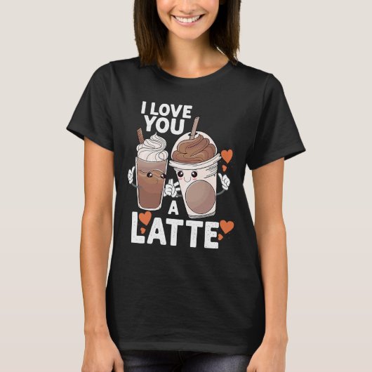 Valentines I Liebe Sie ein Paar Espresso Coff T-Shirt (Vorderseite)