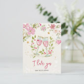 Valentine's I love you Postkarte (Stehend Vorderseite)