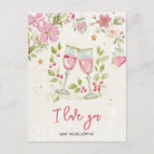Valentine's I love you Postkarte (Vorderseite)
