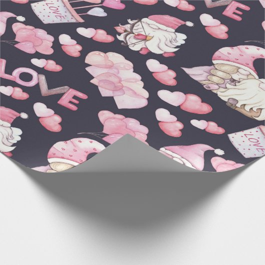 Valentines in Liebe Wrapping Paper Geschenkpapier (Ecke)