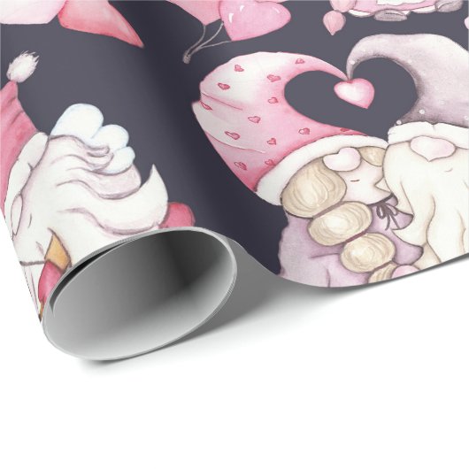 Valentines in Liebe Wrapping Paper Geschenkpapier (Rolleneckpunkt)