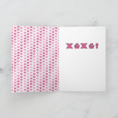 Valentines - Jack Russell Silhouette Feiertagskarte (Innenseite)