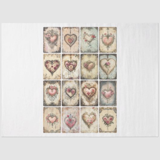 Valentines Jewelry Maker Hearts Seidenpapier (Vorderseite)