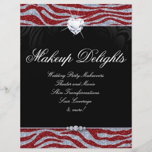 Valentines Juwelier Flyer Hair Salon Zebra Glitzer