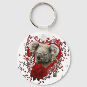 Valentines - Key to My Heart - Koala Bear Schlüsselanhänger
