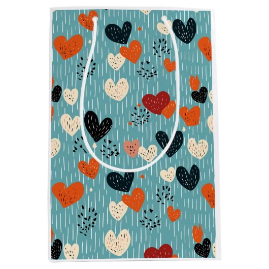 Valentines Kitsch Mittlere Geschenktüte (Vorderseite)
