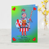 Valentines knight in shining armor card karte (Gelbe Blume)