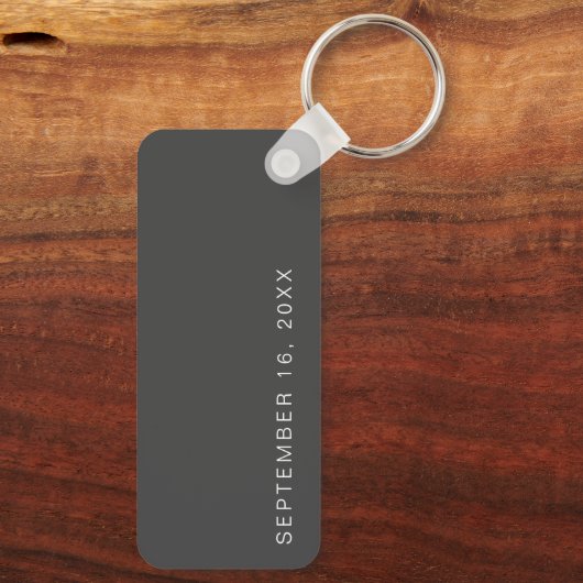 Valentines Liebe Foto Couple Keepake Schlüsselanhänger (Rückseite)