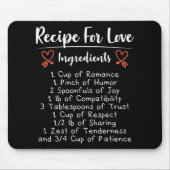 Valentines Liebe Gedicht Rezept für Liebe Romantis Mousepad