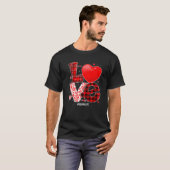 Valentines Liebe Hearts Boxing Buffalo Kariert Leo T-Shirt (Vorne ganz)
