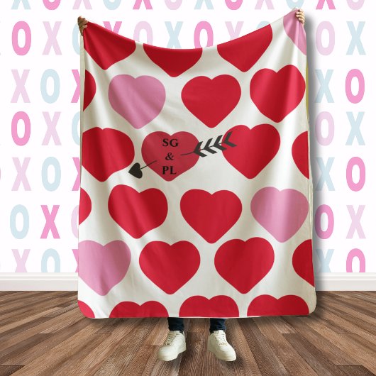 Valentines liebt die Hecht von Deckenkraupen Fleecedecke