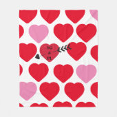 Valentines liebt die Hecht von Deckenkraupen Fleecedecke (Vorderseite)