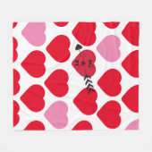 Valentines liebt die Hecht von Deckenkraupen Fleecedecke (Vorderseite (Horizontal))