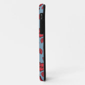 Valentine's Lips Blau und Rot Muster Case-Mate iPhone Hülle (Hinten/Links)
