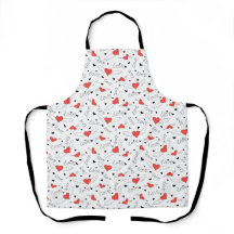 Valentines love bird red heart pattern
