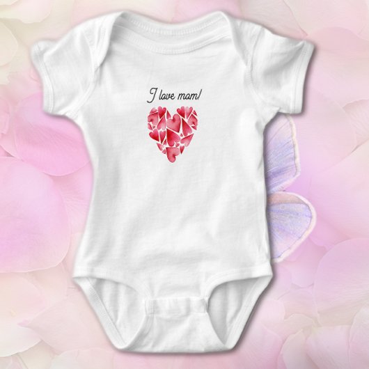 Valentine's Loving Hearts Baby T-Shirt Baby Strampler