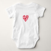 Valentine's Loving Hearts Baby T-Shirt Baby Strampler (Rückseite)