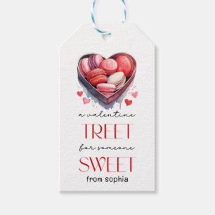 Valentines macarons red pink Tag Geschenkanhänger
