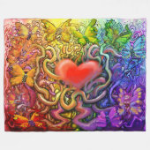 Valentine's Magic Fleece Blanket (Vorderseite (Horizontal))