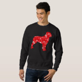 Valentines Matching Couple Liebe Hearts Rottweiler Sweatshirt (Vorne ganz)