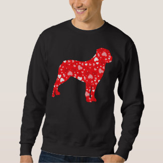 Valentines Matching Couple Liebe Hearts Rottweiler Sweatshirt
