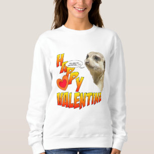 Valentines Meerkat Basic Sweatshirt