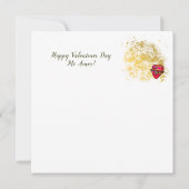 Valentines Mexicanisches Vintages Rotes Herz W/ Gr Karte (Rückseite)